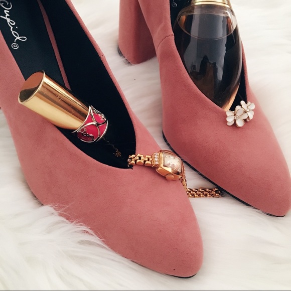 DUSTY ROSE SUEDE PUMPS - Picture 8 of 8