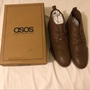 ASOS Leather brogue ankle boots
