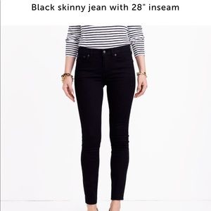 Jcrew black skinny jeans