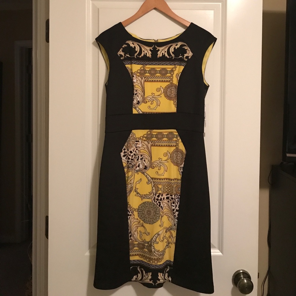 Black and gold dress