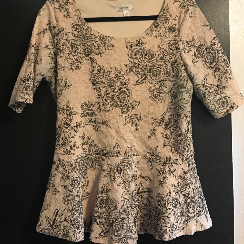 Gorgeous Dressbarn Peplum Top