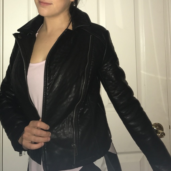 BLACK LEATHER JACKET - Picture 3 of 3