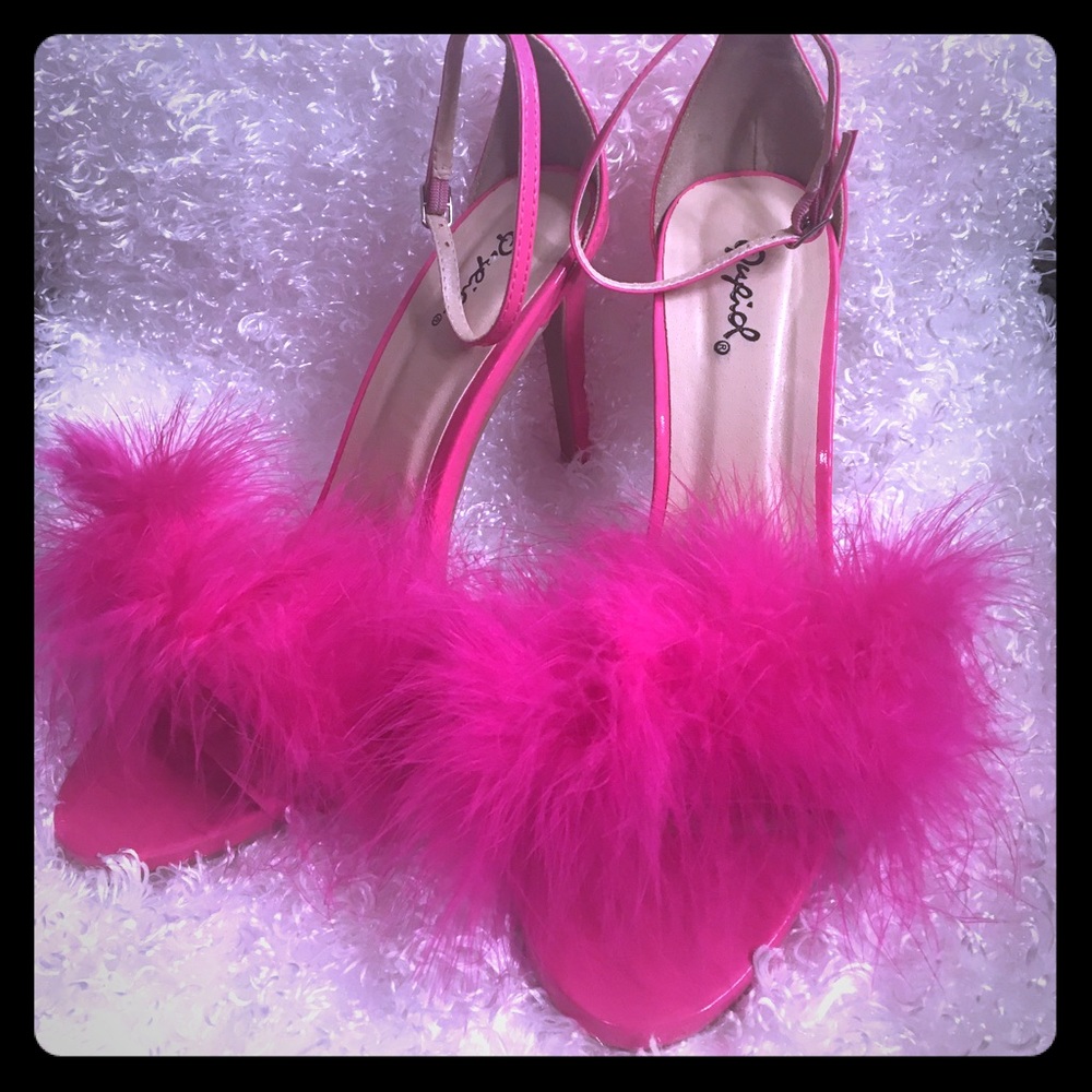 Pink Furry Heels