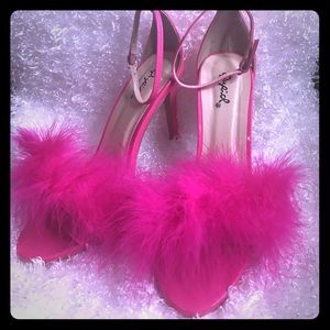 Pink Furry Heels
