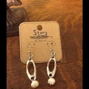 Silver and Pearl Earrings