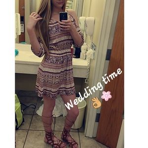 Cold shoulder short dress