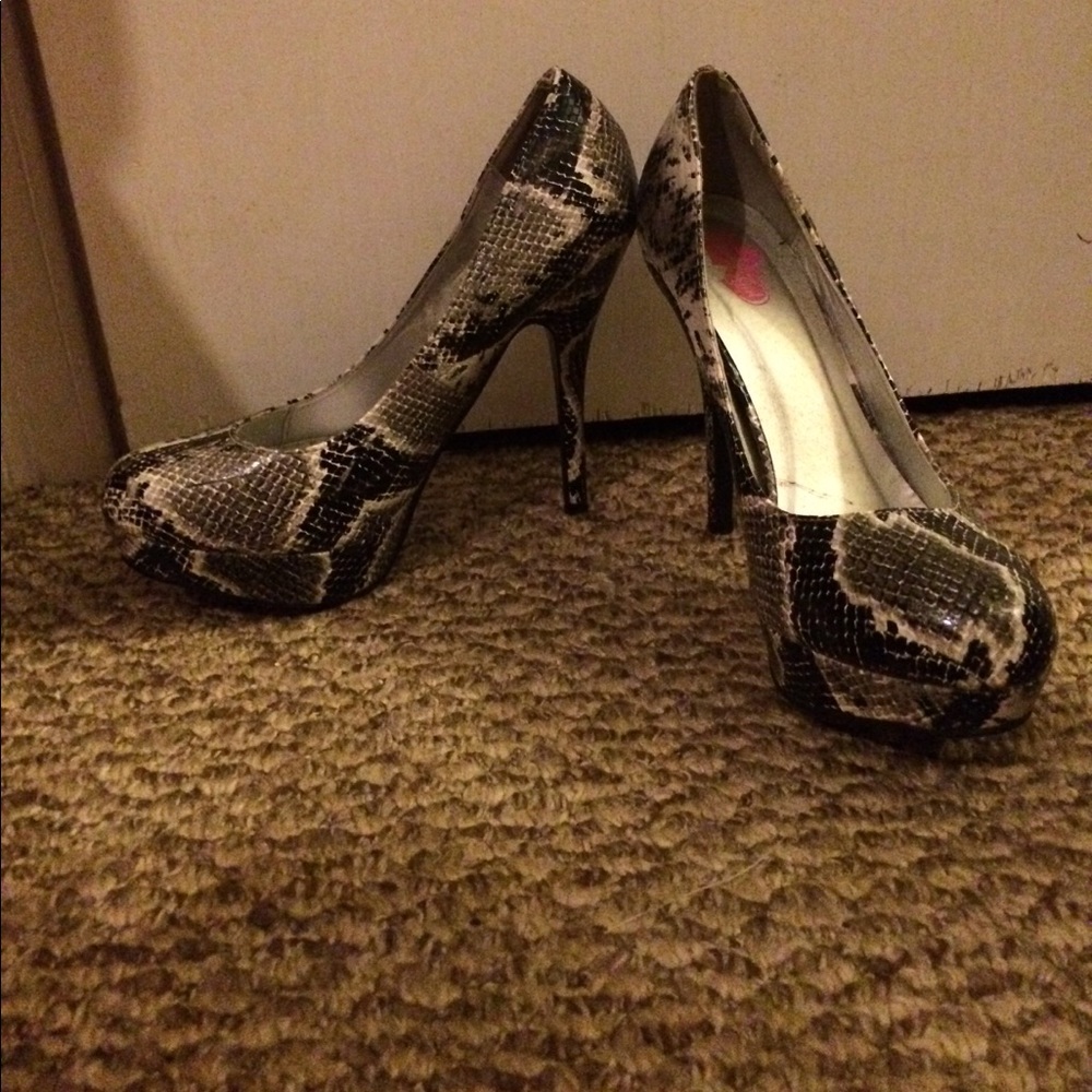 Snake skin heels