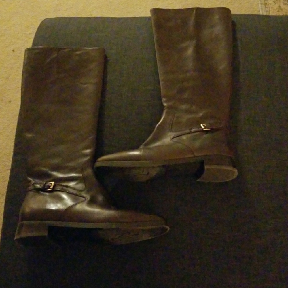 Like New RL brown leather riding boots size 7.5