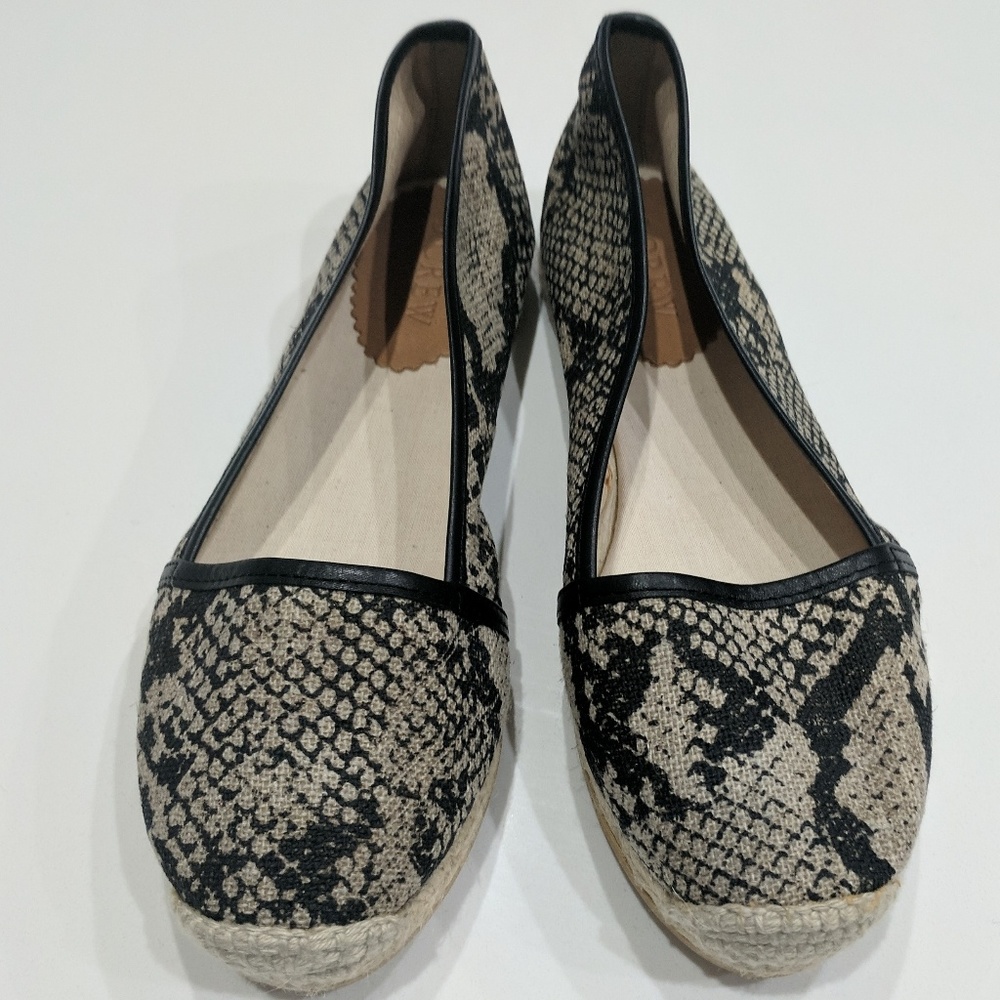 J.Crew NWOT Snakeskin Print Espadrille Flats
