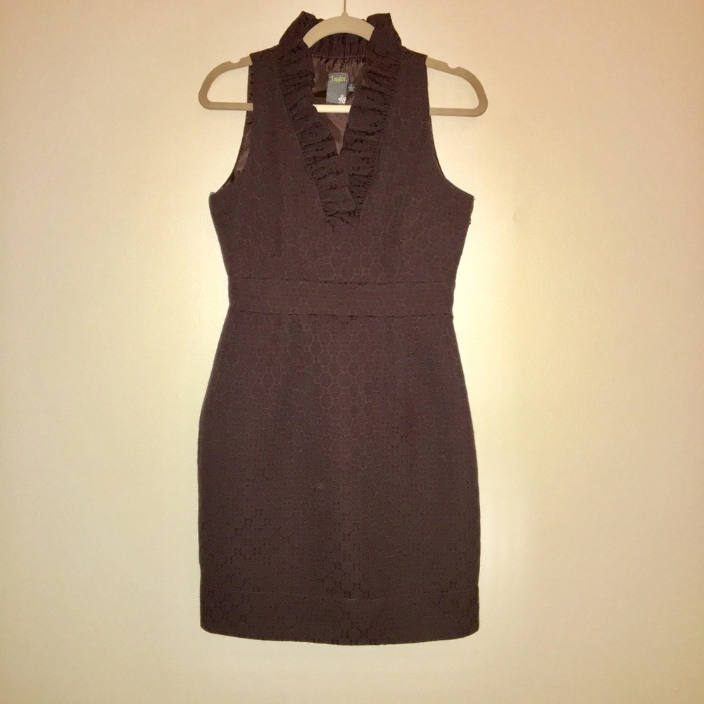 Taylor Dress Chocolate Brown Lined Sleeveless 6