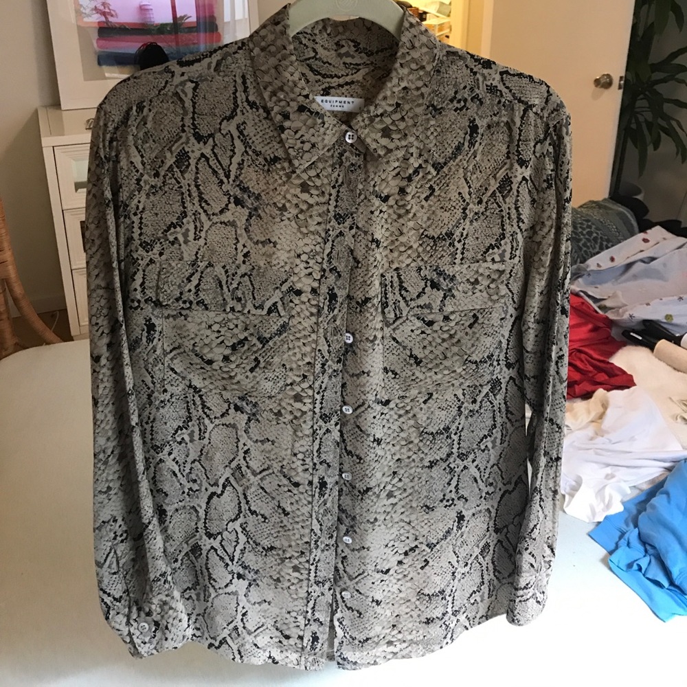 Snake Skin Equipment Blouse