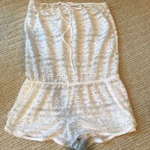 white lace romper cover-up