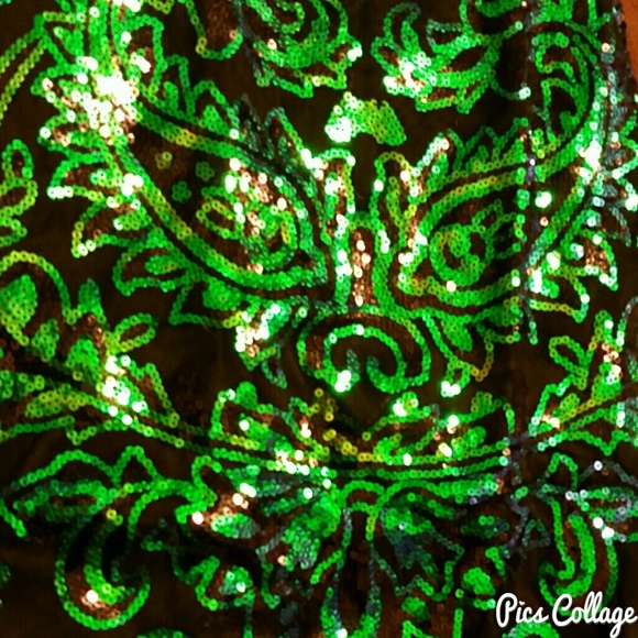 HP!*Turquoise Sequined Dress - Picture 6 of 8