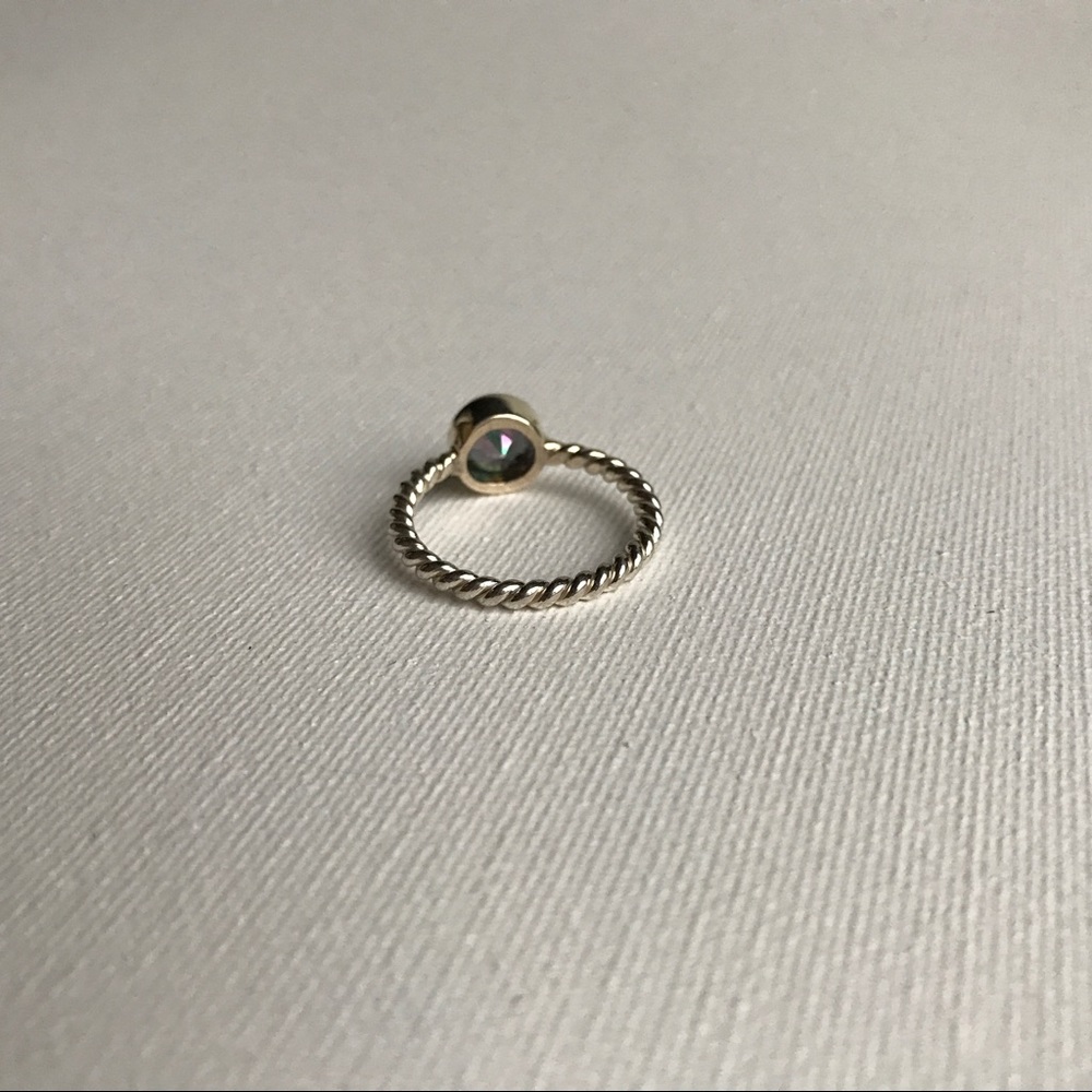 Mystic Topaz & Sterling Silver Twist Ring - Picture 6 of 8