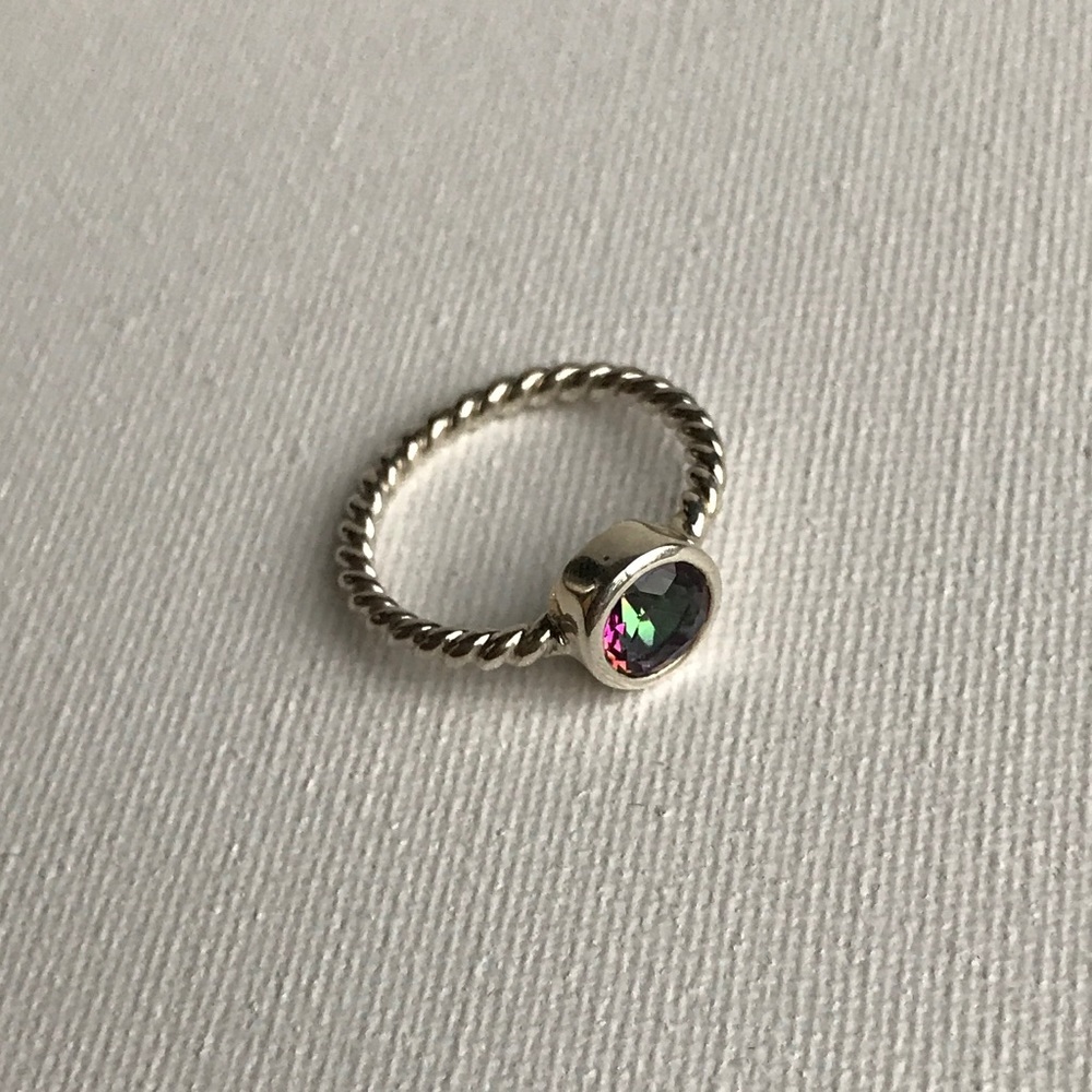 Mystic Topaz & Sterling Silver Twist Ring - Picture 3 of 8