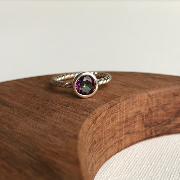 Mystic Topaz & Sterling Silver Twist Ring - Picture 2 of 8