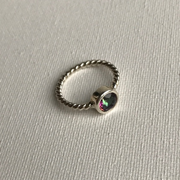 Mystic Topaz & Sterling Silver Twist Ring - Picture 3 of 8