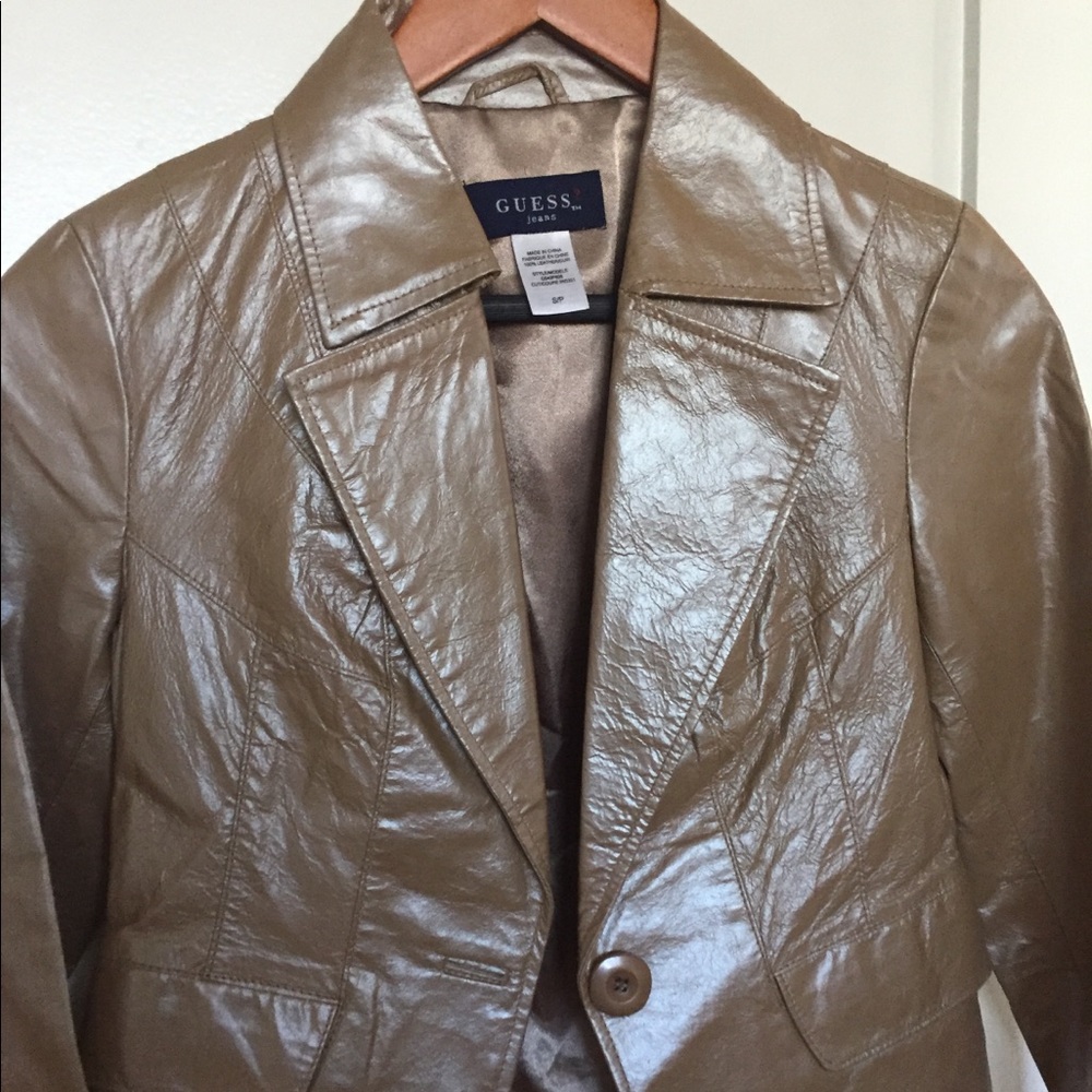 Guess gold metallic jacket
