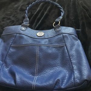 blue shoulder bag