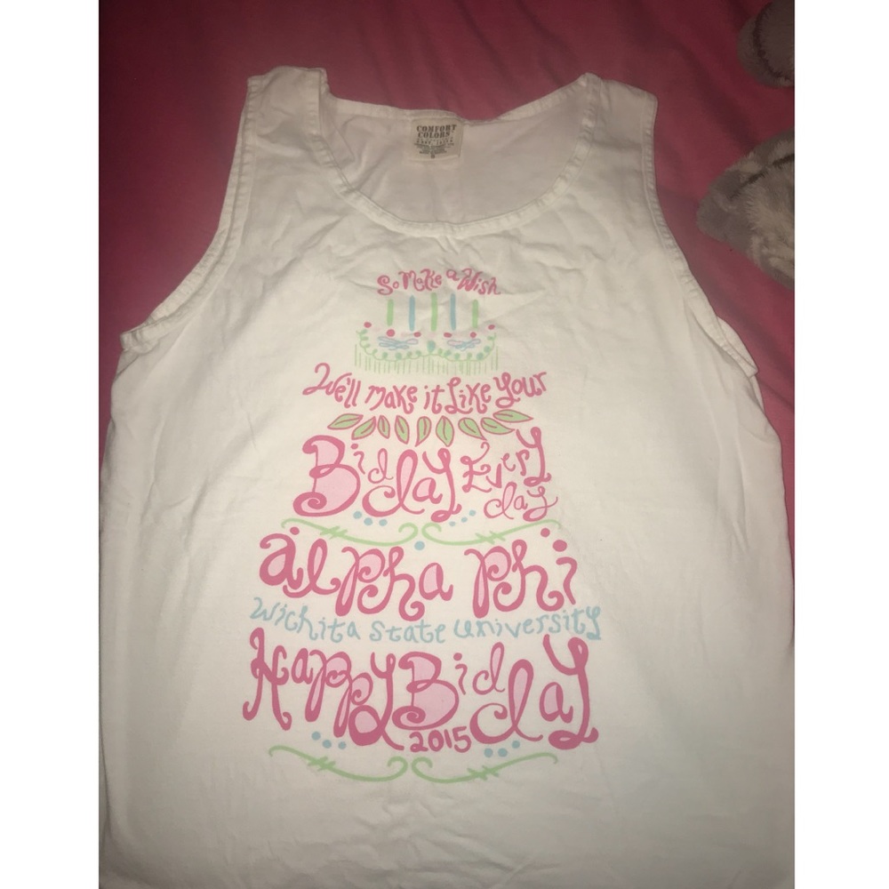 Alpha phi comfort colors tank size small