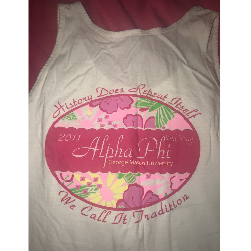 SOLD! Alpha phi American apparel tank size large