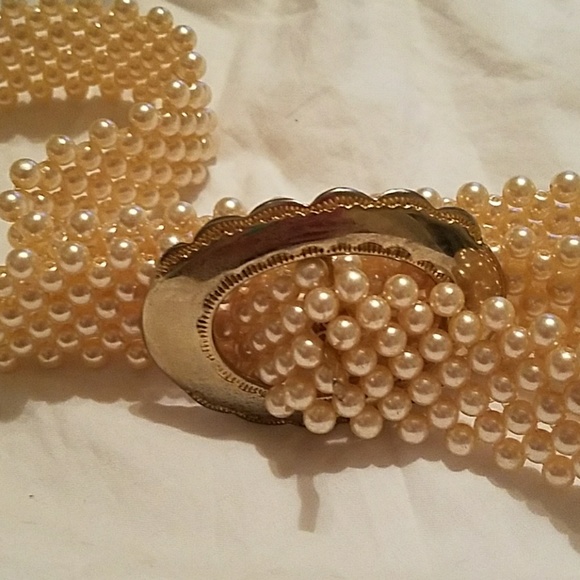 Hand made pearl belt for pants size 12 new no tag. main image 4