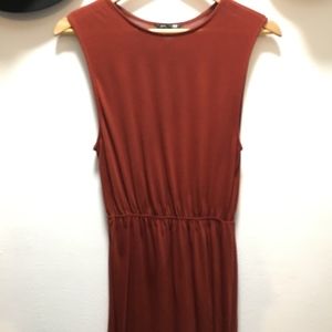 Flattering Rust Maxi Dress