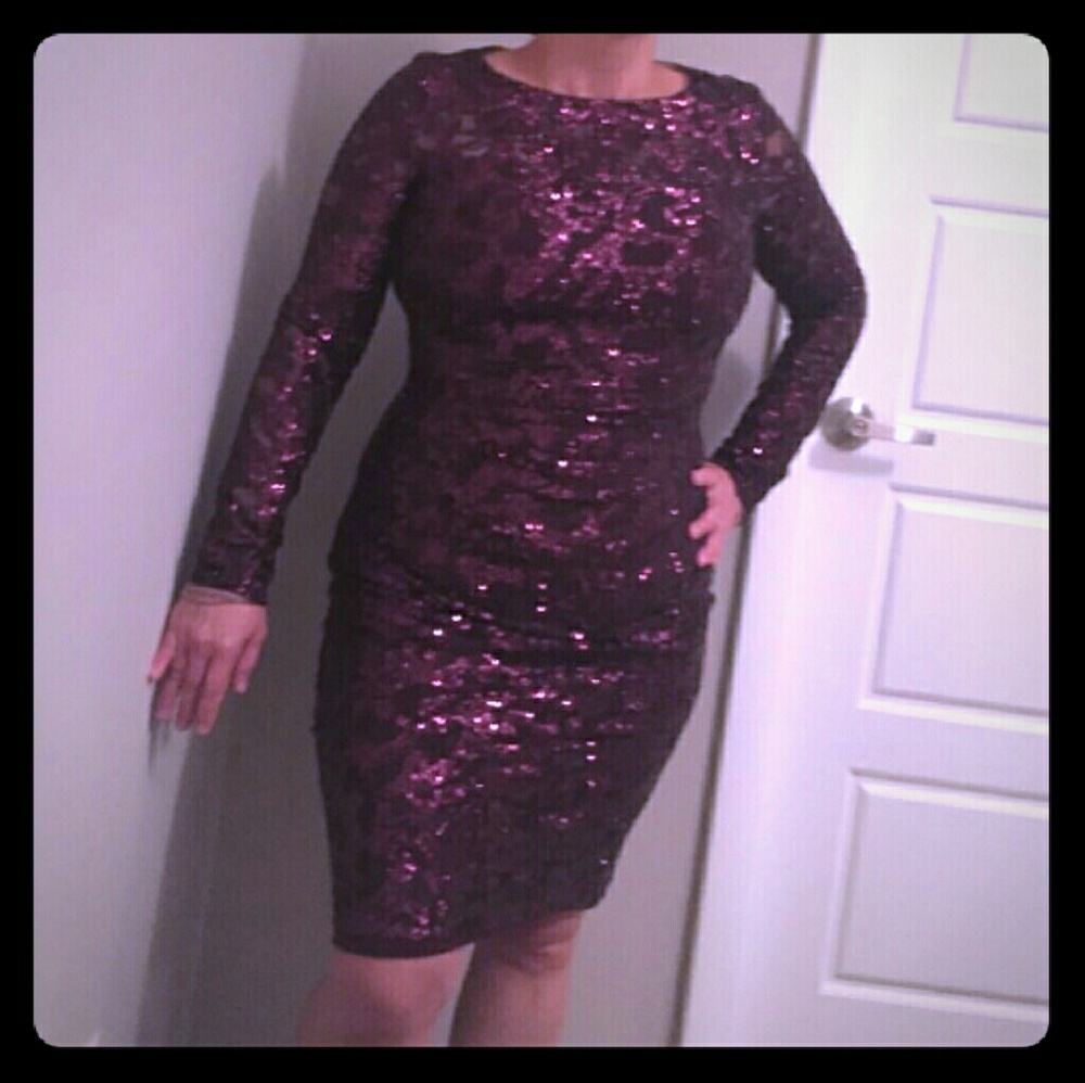Great Holiday Party -Eggplant  Ralph Lauren Dress