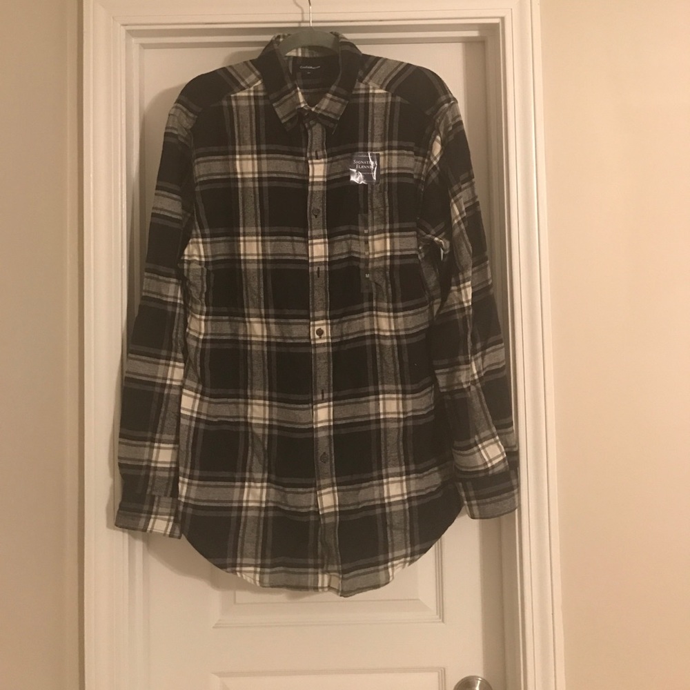 Black and white plaid shirt