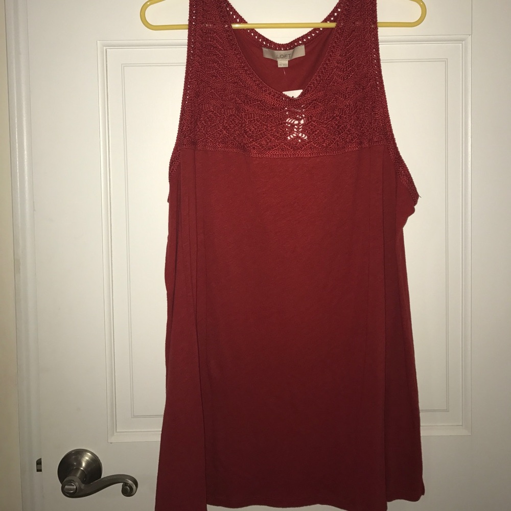 NWT 🎉 LOFT Crochet Tanktop