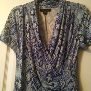 Karen Kane blue print dress