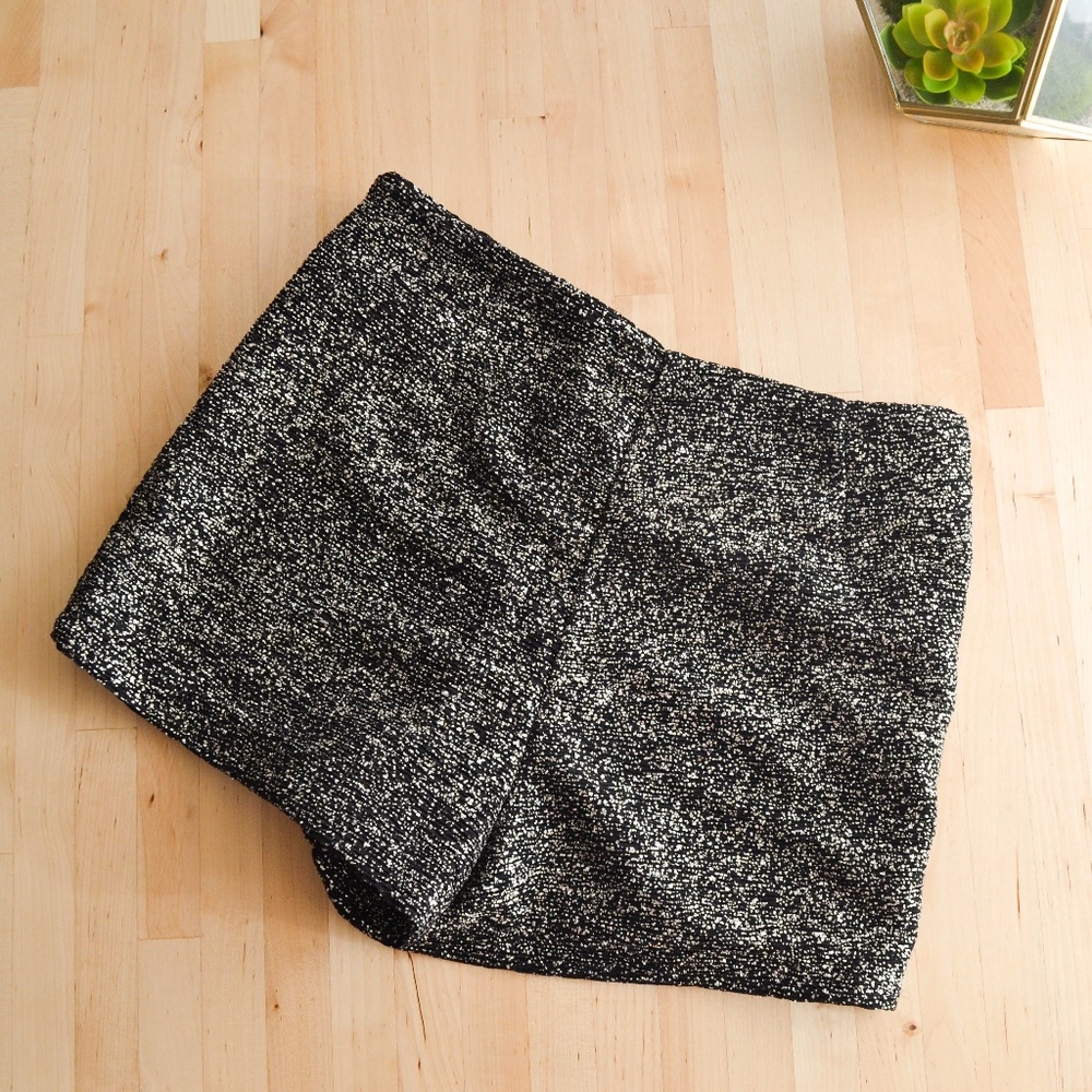 Black sparkle shorts