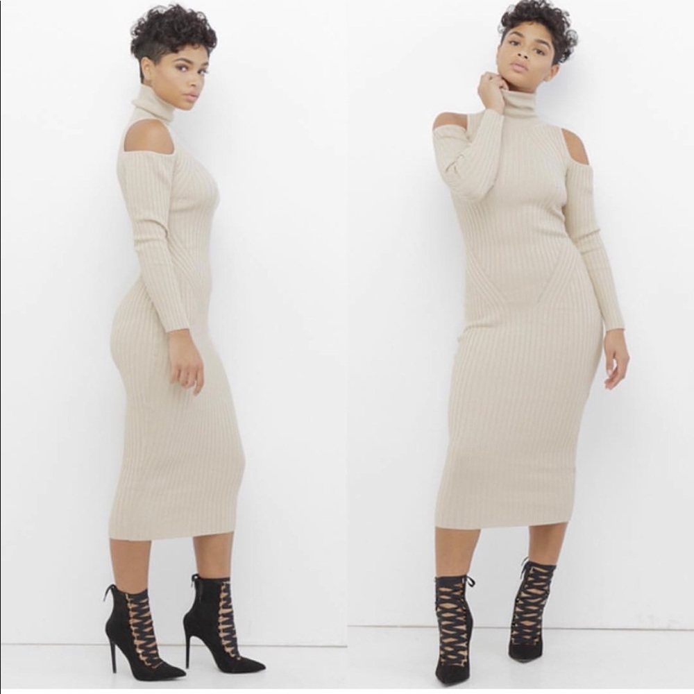 Nude Sweater Dress