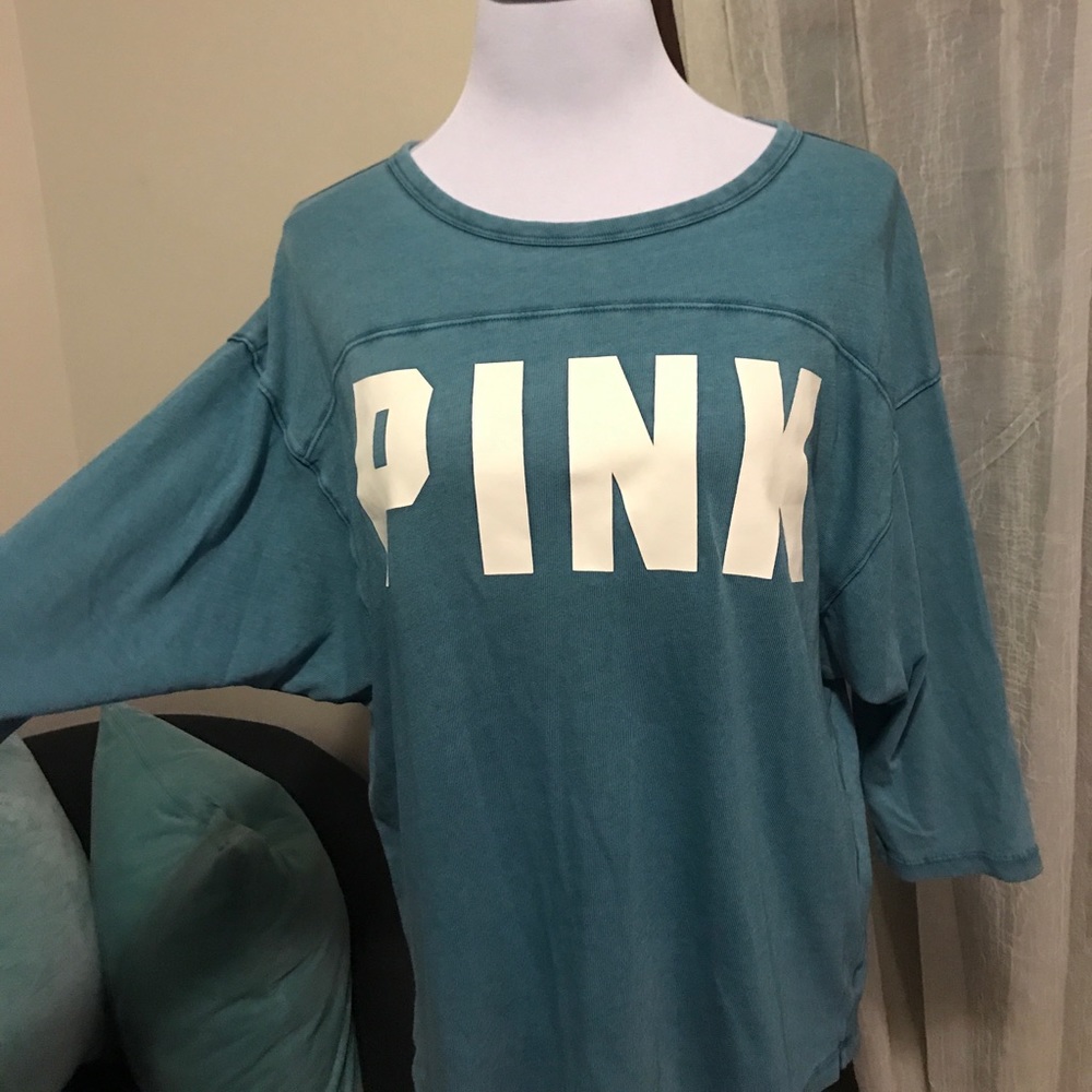 3/4 length sleeve Victoria's secret pink T-shirt