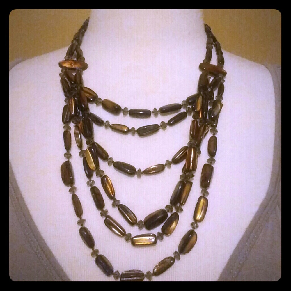 Tiger's Eye multi strand necklace