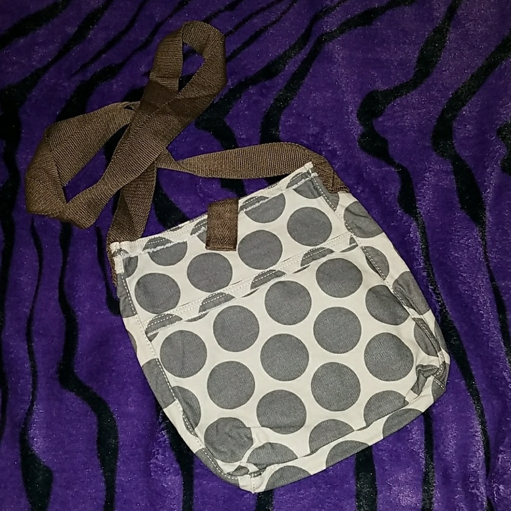 Thirty-One Retro Metro Crossbody "Grey Mod Dot"