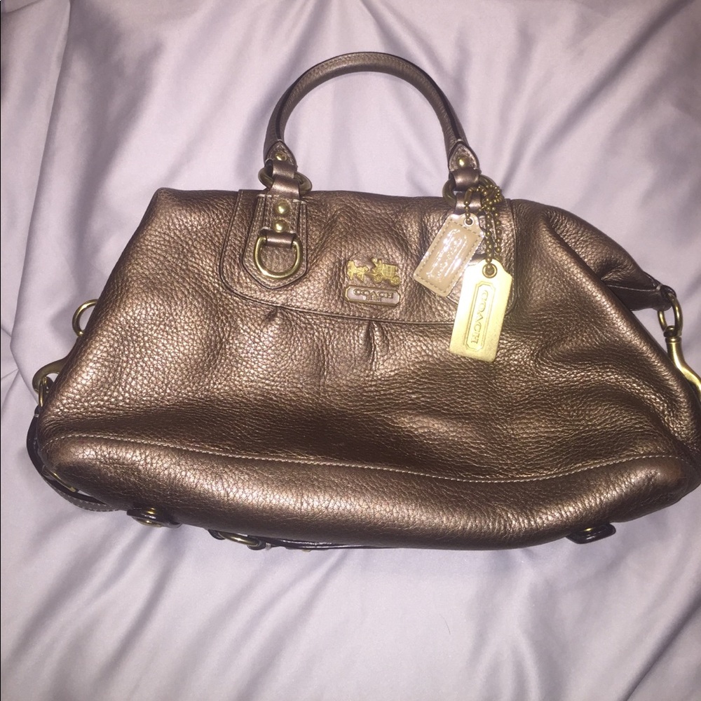 Coach medium size satchel in the color pewter
