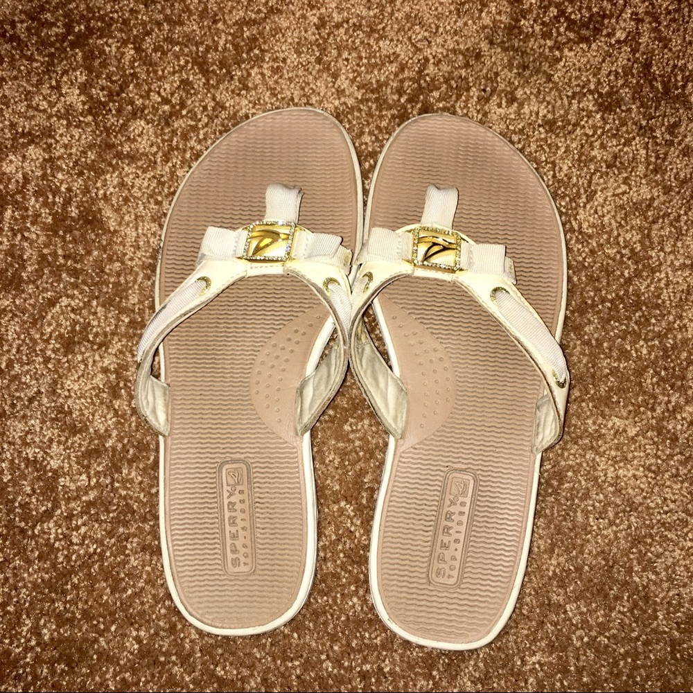 Sperry Top-Sider White Flip Flop Sandals