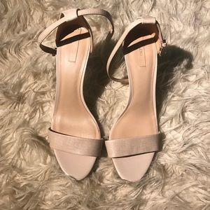 Tan strap heels
