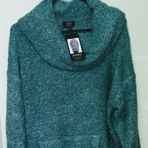 Jones New York Green Marled LS Sweater NWT - Picture 1 of 6