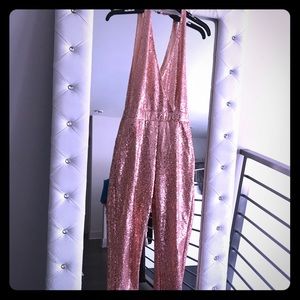 Sequin jumper rose gold