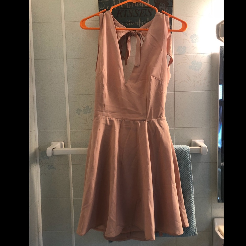 Rose Open Back Dress