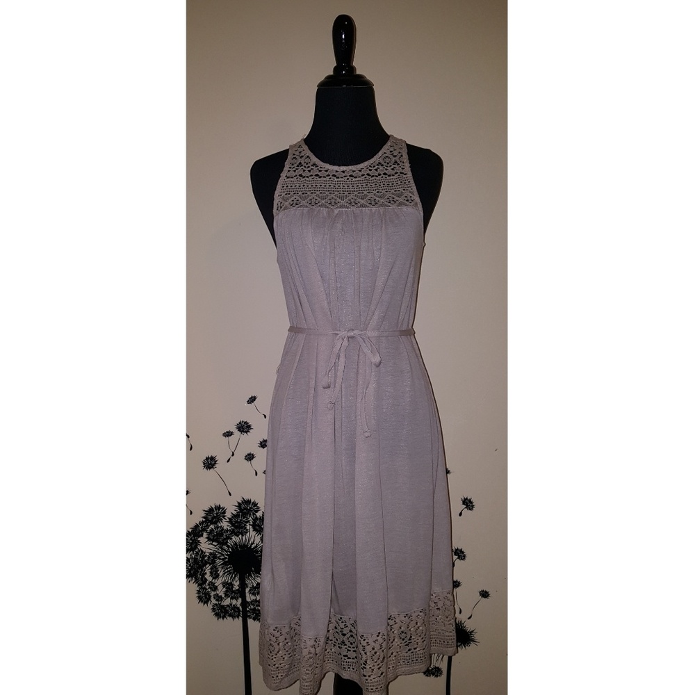 Shimmery taupe beach dress
