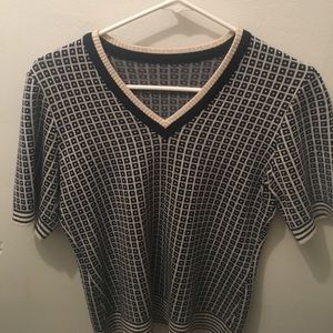 vintage geometrical print sweater top from paris