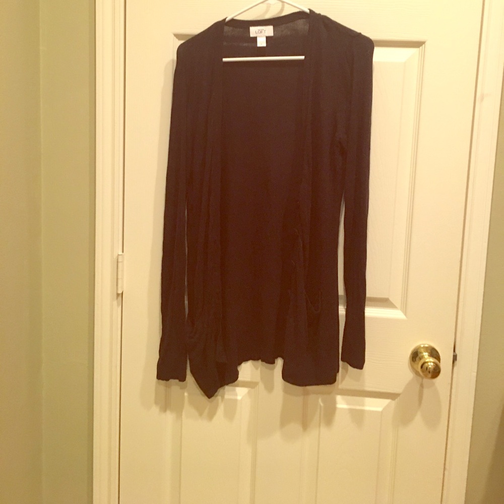 LOFT boyfriend cardigan - dark gray