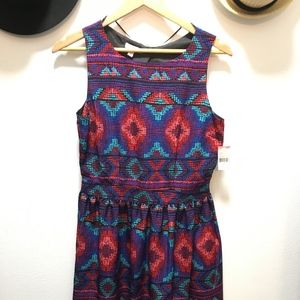Bright Geo-Metric Sun Dress