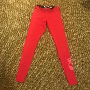 Pink Nike workout leggings