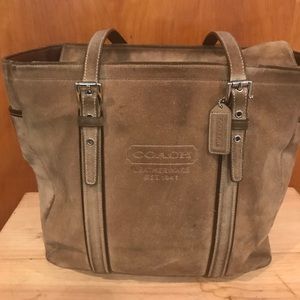 Coach Suede Tote Bag