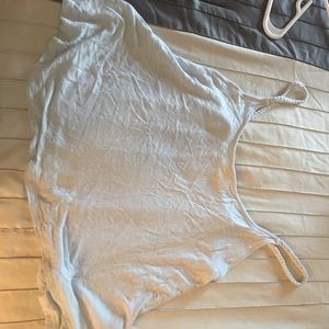 pacsun light blue cropped tank top