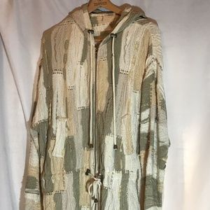 Coogi Women's Anorak Waist Tied Hoodie Sweater